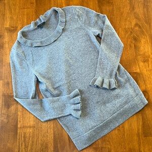 Ann Taylor Ruffled Collar Sweater Size S